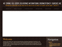 Tablet Screenshot of mtcarmelfullgospel.net